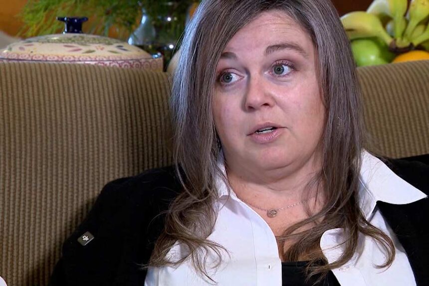 Michelle Newton sits with her father retelling how this story unfolded. Mandatory Credit: WLKY via CNN Newsource