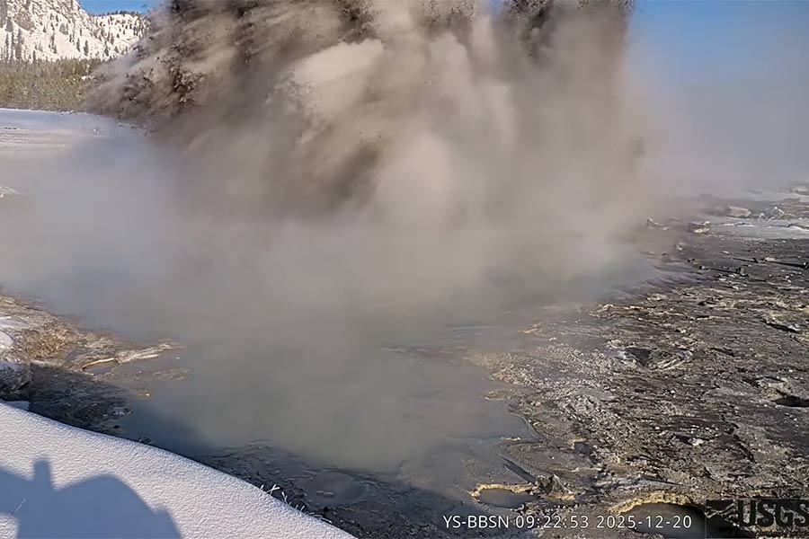 WATCH: Muddy ‘kablooey’ at Biscuit Basin after 2024’s big explosion