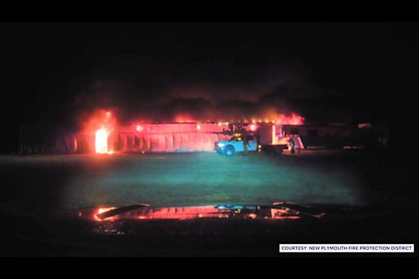 New Plymouth barn fire
