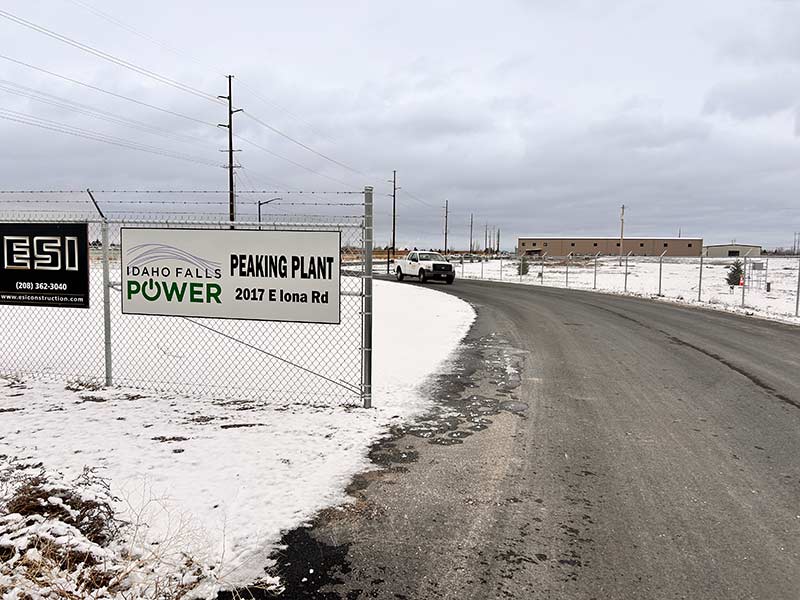 Entrance to the Peaking Plant on Iona Road. | Rett Nelson, EastIdahoNews.com