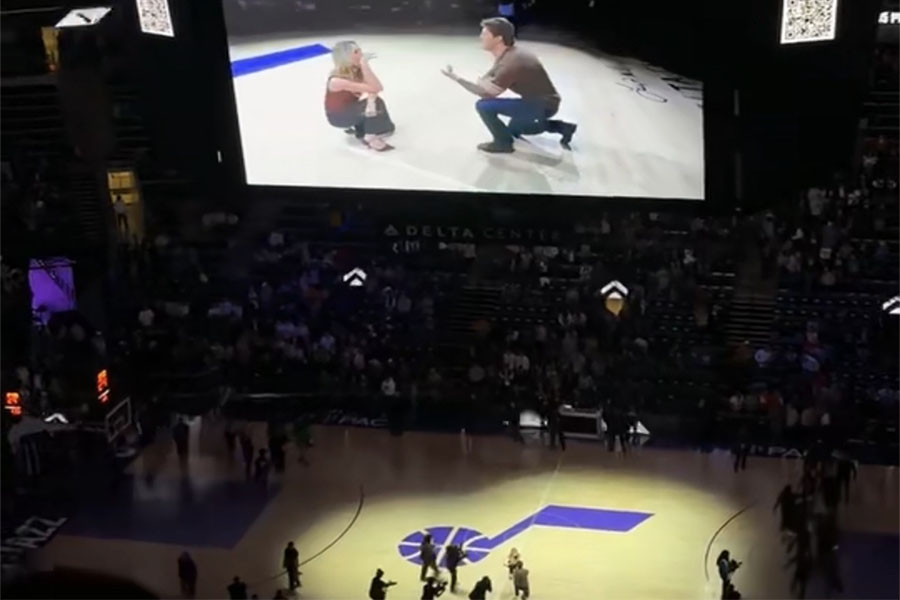 You have to see this! Idaho Falls singer Paige Anne proposed to after singing national anthem at NBA game