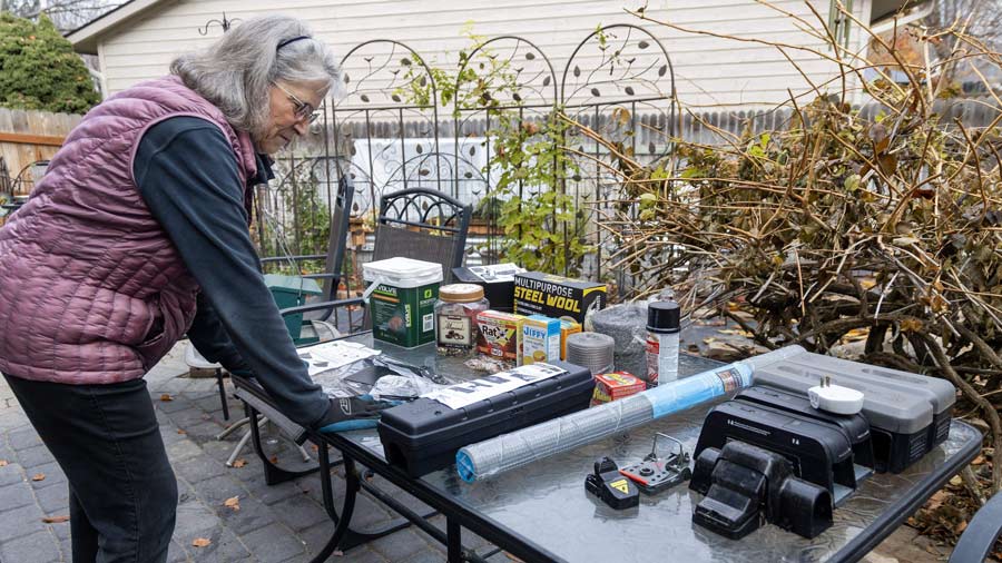 Jane Rohling shows traps