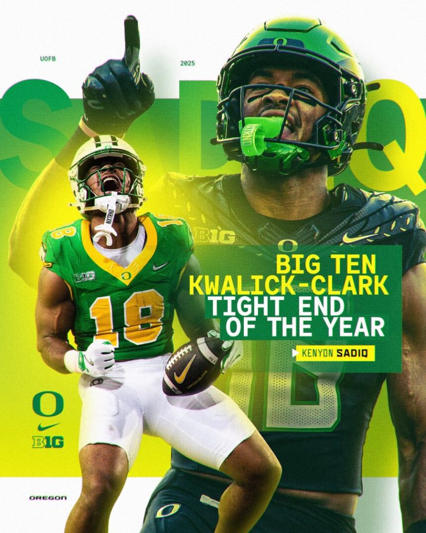 Kenyon Sadiq, Oregon football twitter.