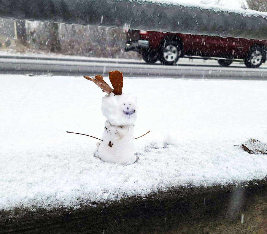 A tiny snowman built by EastIdahoNews.com's Jesse Vosika. | Jesse Vosika, EastIdahoNews.com