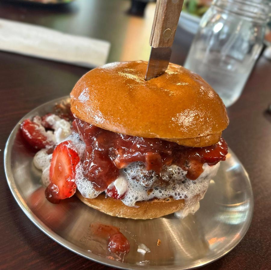The Strawberry Shortcake Smash burger from Sully's Gastropub | East Idaho Foodies