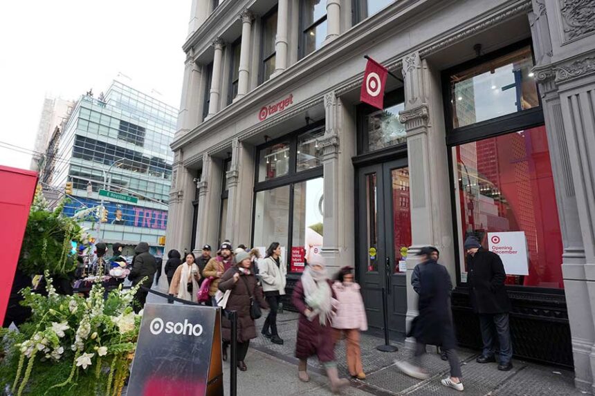 Target originally opened the location in 2022 and sits at 600 Broadway. Mandatory Credit: Ilya S. Savenok/Getty Images for Target via CNN Newsource