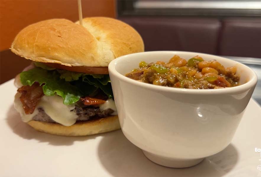 The Wasatch burger and cowboy beans at Bacon & Bleu | Rett Nelson, EastIdahoNews.com
