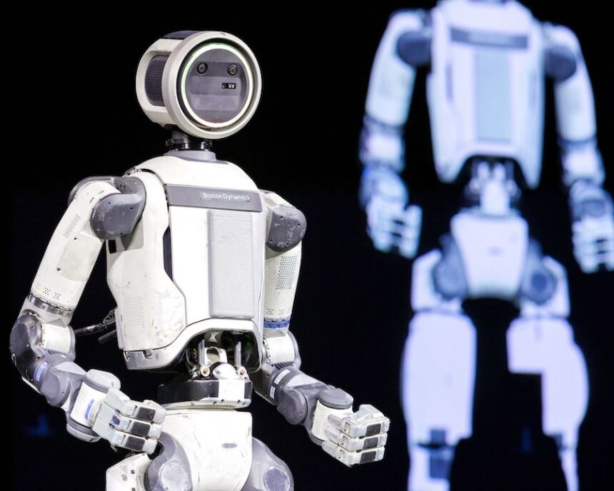 The Atlas Prototype by Boston Dynamics at the Hyundai presentation. Mandatory Credit: Travis P. Ball/Sipa USA/AP via CNN Newsource