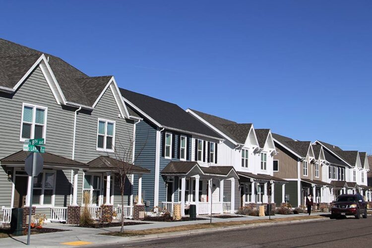 The Bonneville Commons neighborhood along East Lander Street