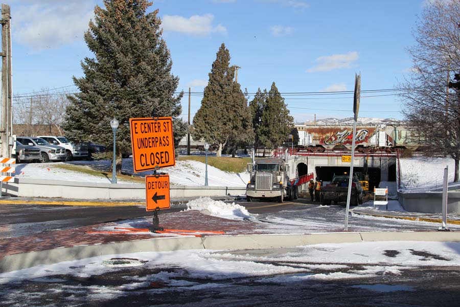 Center Street Underpass closed, but downtown Pocatello still open for business