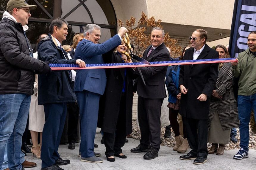 Members of KIFI Locak News 8 cutting the ribbon as part of it's 65th anniversary celebration. | Daniel V. Ramirez, EastIdahoNews.com