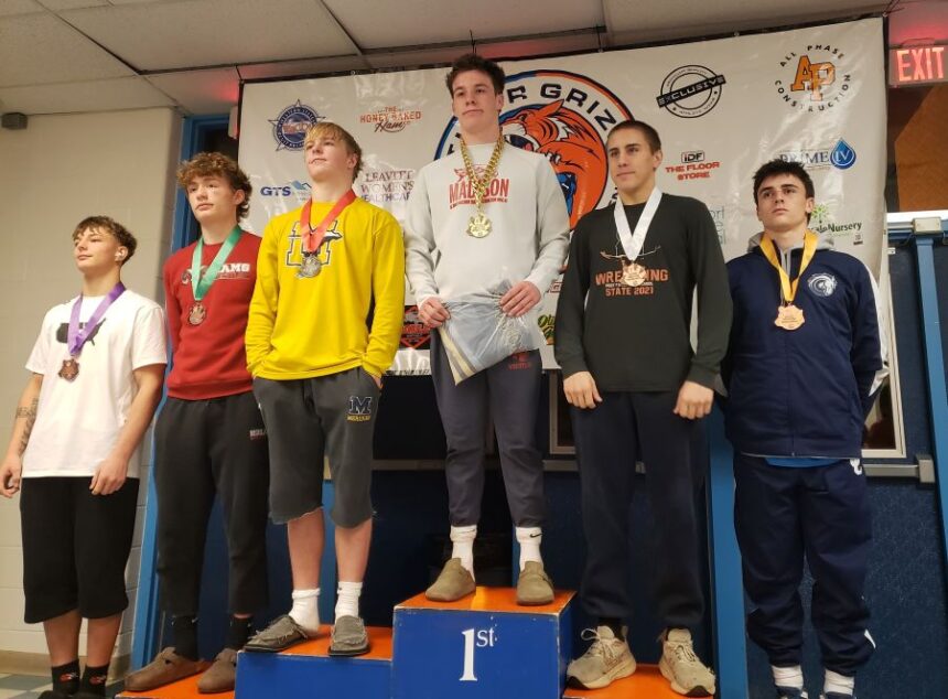 Madison's James Hansen won the 157 title at Tiger-Grizz. | Allan Steele, EastIdahoSports.com.