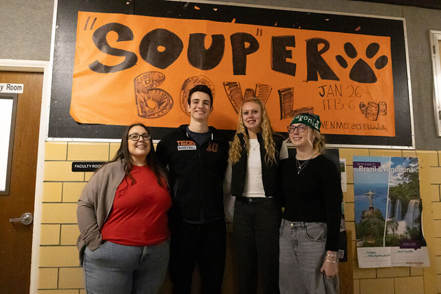 (Far Right) Idaho Falls High School Student Council Advisor, (right) Junior Daniel Hillian, (left) Senior Jayce Jensen and (far left) Senior Chloe Wilkerson. | Daniel V. Ramirez, EastIdahoNews.com
