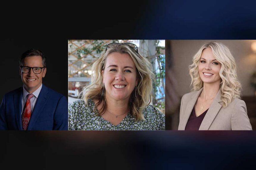 William Athay, left, Erin Bingham, center, and Stepanie Taylor-Thompson, were recommended to Gov. Brad Little as potential replacements for Rep. Wendy Horman, who resigned on Jan. 5. | Courtesy photos