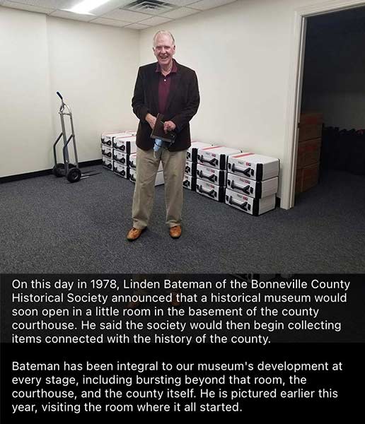 A photo of Linden Bateman in 1978 provided by the Museum of Idaho