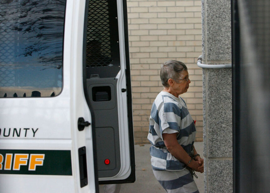 Wanda Barzee, estranged wife of Brian David Mitchell, enters court in Salt Lake City, Utah, on November 18, 2010.