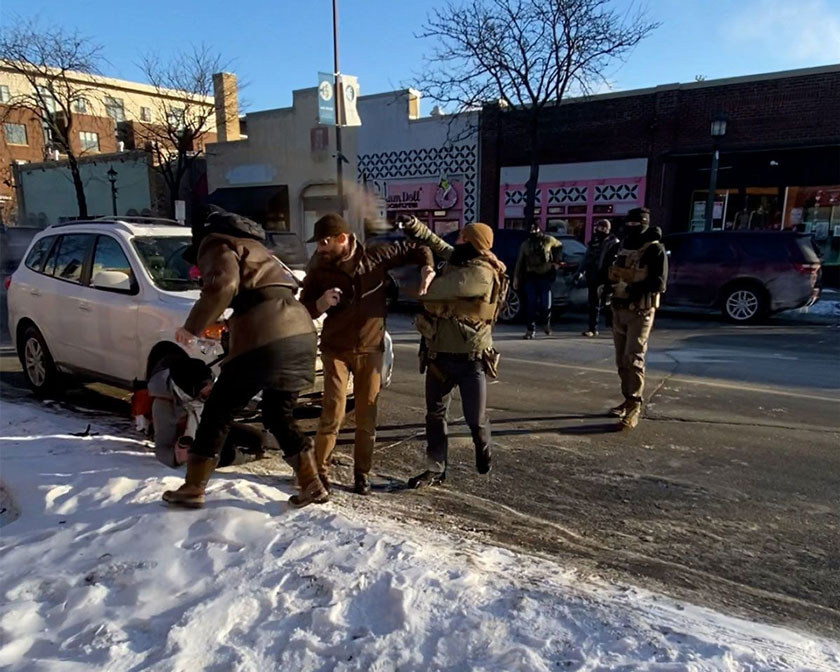 Videos show agents pepper-spraying Alex Pretti before wrestling him to the ground. An agent in a gray jacket can be seen removing a gun from Pretti just before officers fatally shot him.