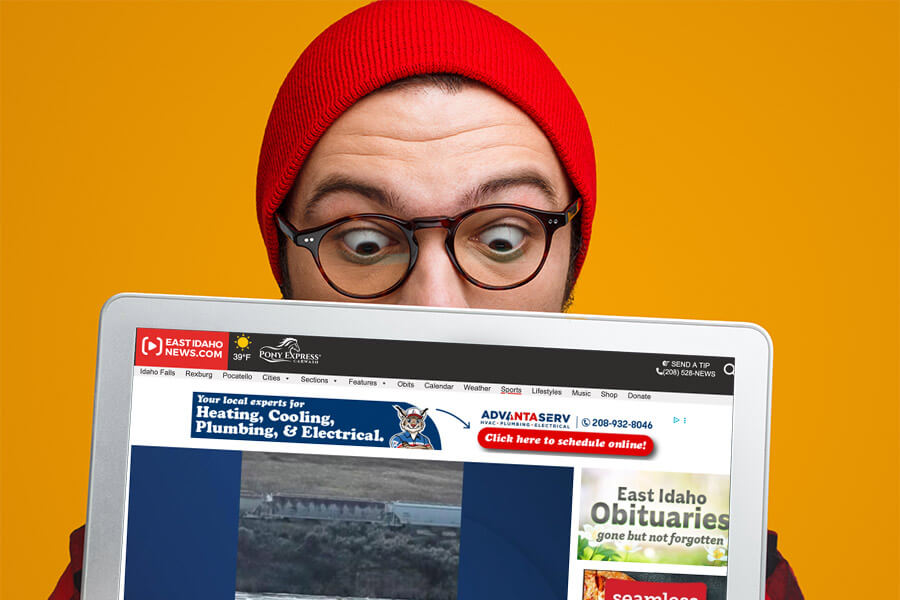 eastidahonews.com on a laptop