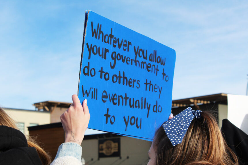 January 2026 rally, protest, Idaho falls, ICE, Renee Good