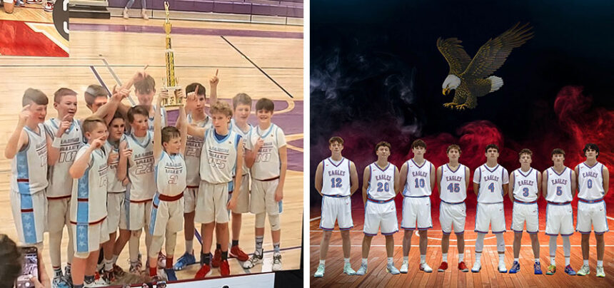 Left: Marsh Valley seniors in 8th grade; Right: Marsh Valley seniors