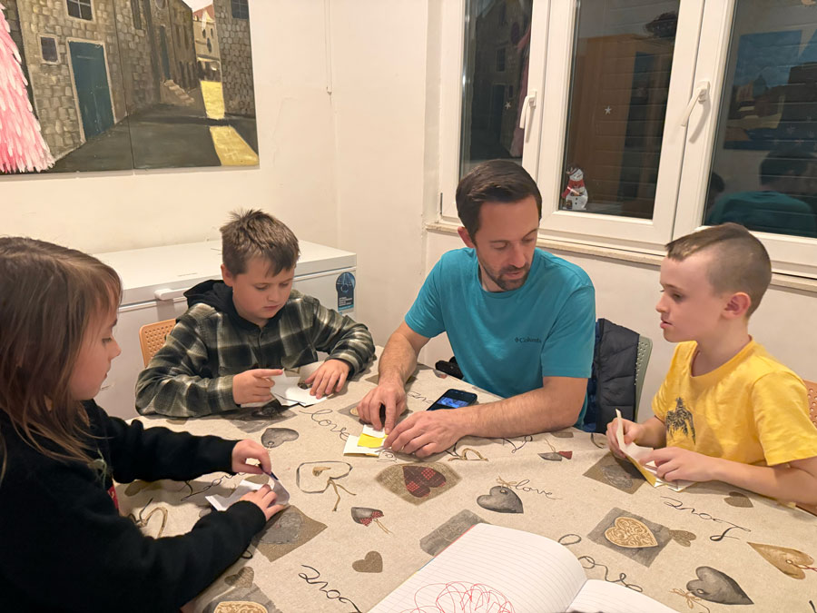 The children playing games during the 2-hour allotted time they are allowed to see their family. | Courtesy of Jill Seymour