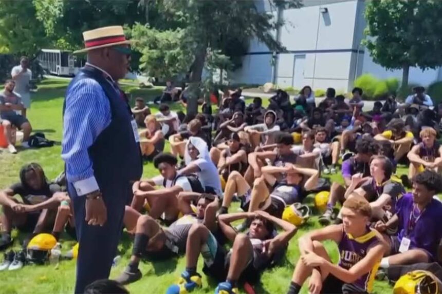 Alfred "Coach" Powell, above, and Jim Place started a 7-on-7 high school football competition in Ohio in response to the death of George Floyd in 2020. It's now on track to become the largest football camp in the nation. Powell will be speaking at the 19th MLK banquet in Idaho Falls this Friday. | Youtube screenshot