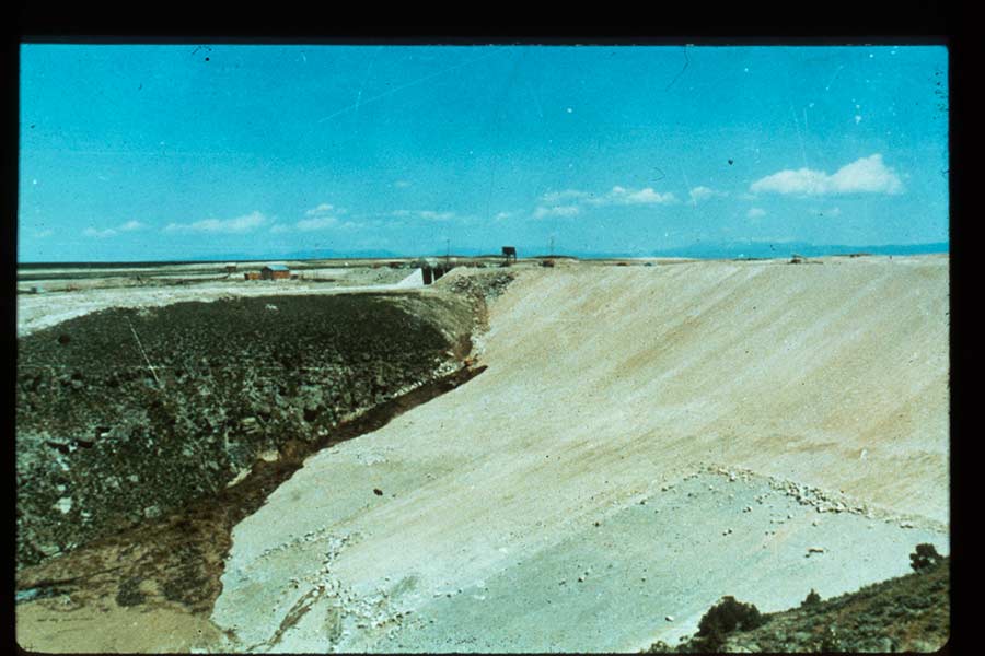 The Teton Dam moments before its collapse on June 5, 1976 | BYU-Idaho Flickr