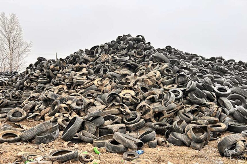 Pile of tires off Iona Road in Idaho Falls has been accumulating for decades. | Rett Nelson, EastIdahoNews.com