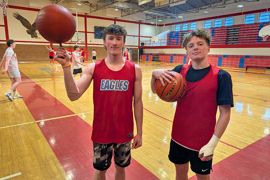 Marsh Valley Tate Whitworth (left) and Jaxson Smith