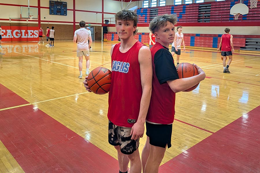 Marsh Valley Tate Whitworth (left) and Jaxson Smith