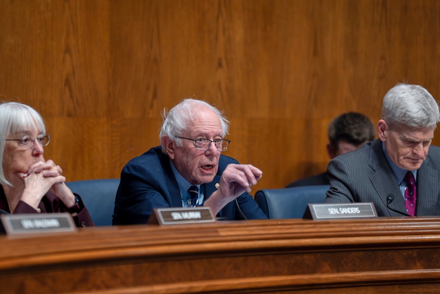 From left, Sen. Patty Murray, D-Wash., Sen. Bernie Sanders, I-Vt., Sen. Bill Cassidy, R-La., chair of the Senate Health, Education, Labor, and Pensions (HELP) Committee, make opening statements as wellness influencer and entrepreneur Dr. Casey Means seeks approval to be U.S. surgeon general, at the Capitol in Washington, Wednesday, Feb. 25, 2026.