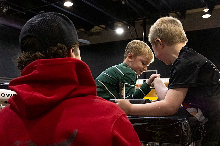 Kids between the ages of 6 to 8 competed with each other to take first place in their class Saturday at Club Apple. Elijah Guzman and Jaxen Burke competed against each other in a minutes-long battle. | Daniel V. Ramirez, EastIdahoNews.com