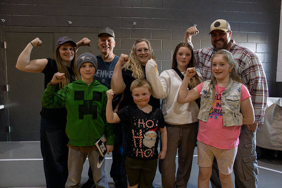 (Front from left to right) Kyler Burke 10, Jaxen Burke 6, Ali Burke 11. (Back from left to right) Jexi Lott Burke 36, Wayne Lott 63, Yvette Lott 60, Ember Burke 13, Caleb Burke 42. | Daniel V. Ramirez, EastIdahoNews.com