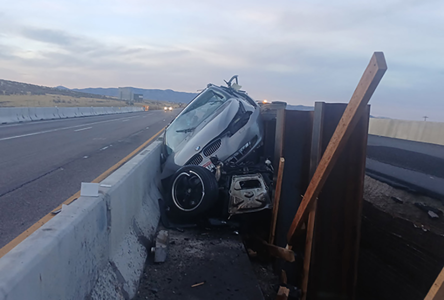 The scene of the crash. | Courtesy of Paisley Peterson