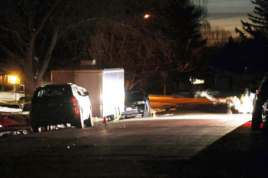 Police investigate an alleged murder-suicide at a house on rainier Street in Idaho Falls. | Daniel V. Ramirez, EastIdahoNews.com