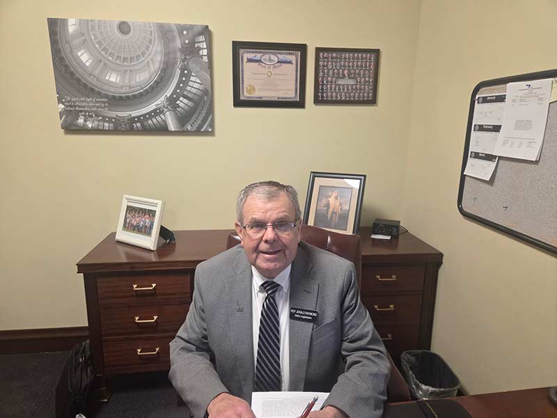 Rep. Jerald Raymond, R-Menan, in his office at the Statehouse in Boise. | Courtesy Jerald Raymond