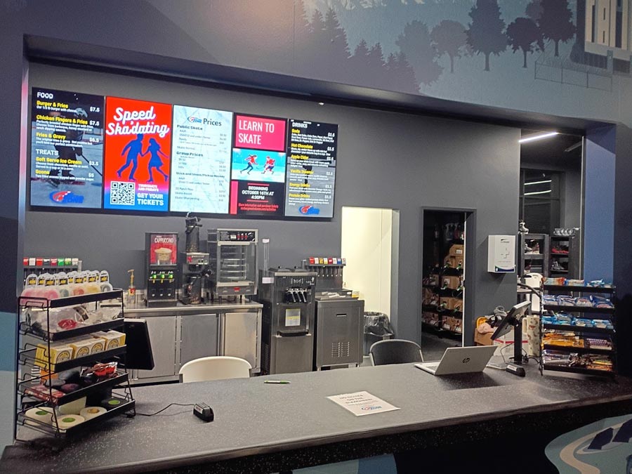 “The Neutral Zone” offers refreshments along with ice skate rentals and day passes. 