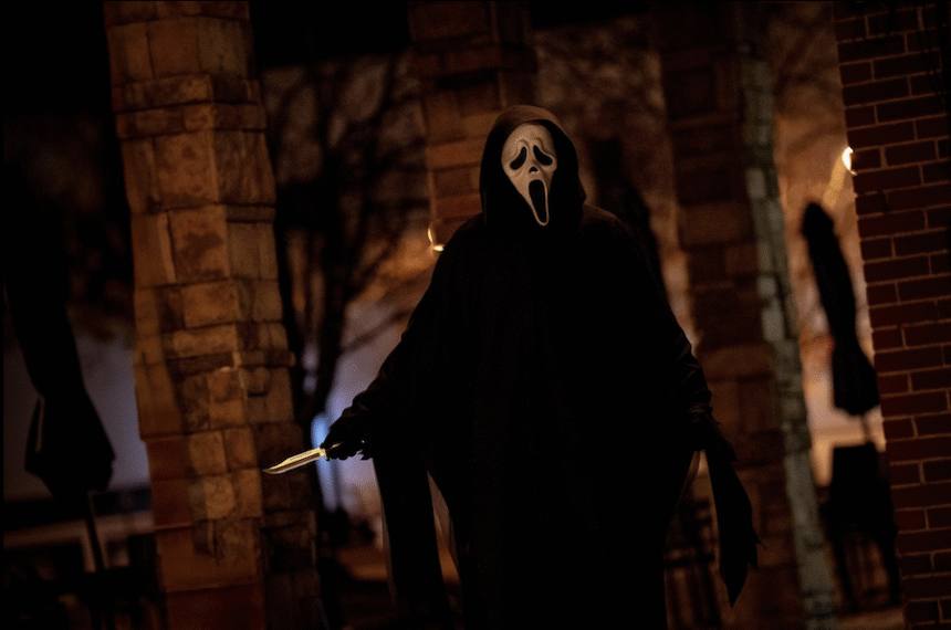 Ghostface in a scene from "Scream 7."