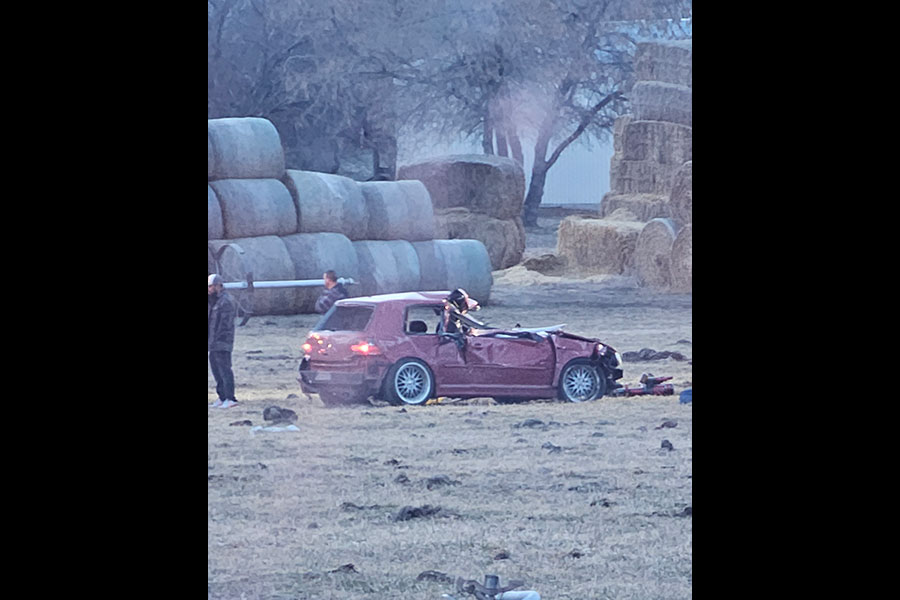 Around 6 p.m. Tuesday, dispatch received a call of a rollover crash near West Sunnyside Road and Crowley Road. | Courtesy photo