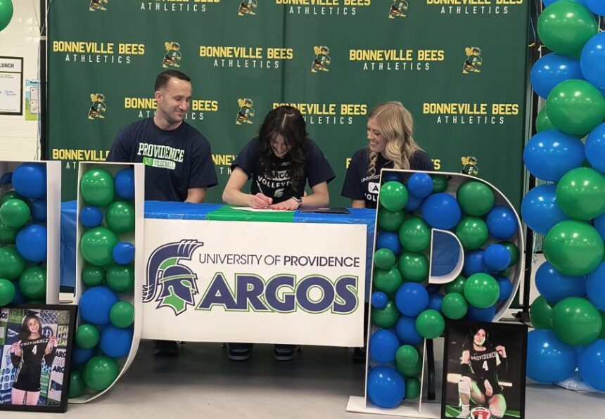 Bonneville setter Cambria Western signed to play volleyball at the University of Providence in Great Falls, Montana. | Courtesy photo.