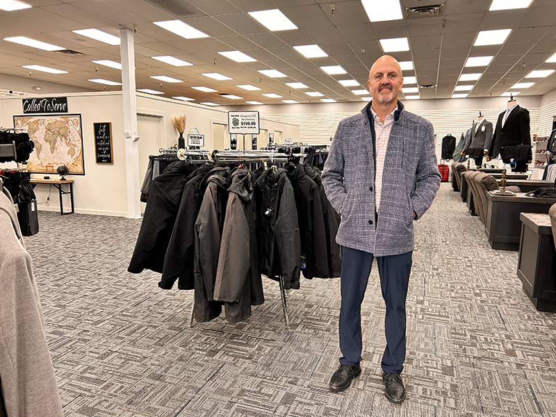 Dana Wright, who co-owns Ferrell's with his wife, Teneal, on the sales floor of his new shop. | Rett Nelson, EastIdahoNews.com