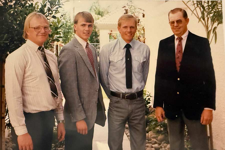 Dennis Lake, right, with his sons. | Courtesy Dexton Lake