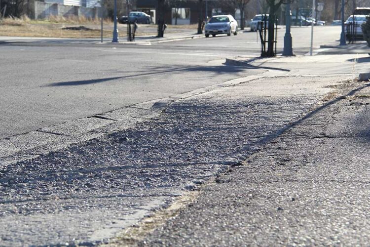 downtown sidewalks spalling