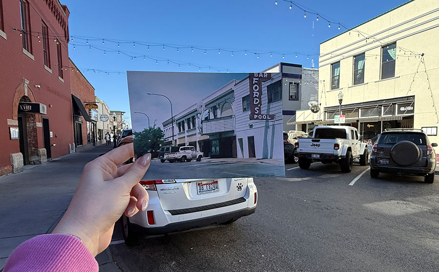This photo shows A Street, focusing on Ford's Bar in 1992. Ford's Bar is still there today. | Kaitlyn Hart, EastIdahoNews.com
