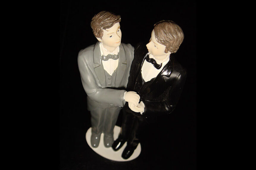 gay couple wedding topper
