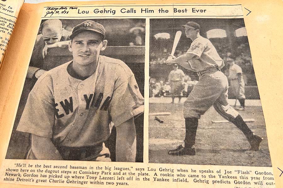 A 1938 newspaper clipping showing Joe "Flash" Gordon in action. | Courtesy Erik Simpson