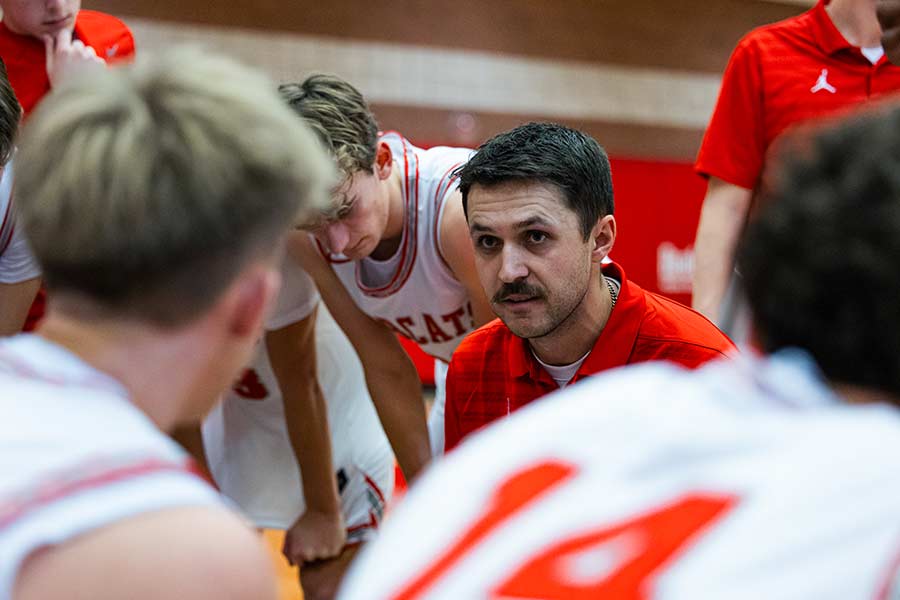 Logan Hamilton coaching his team during a recent game. | Courtesy Logan Hamilton