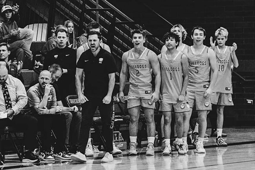 Jordan Hamilton, left of his team, during a recent Ririe Bulldogs game | Courtesy Logan Hamilton