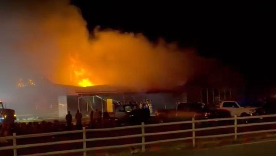 Crews battle massive fire at Baker Country Market in Salmon