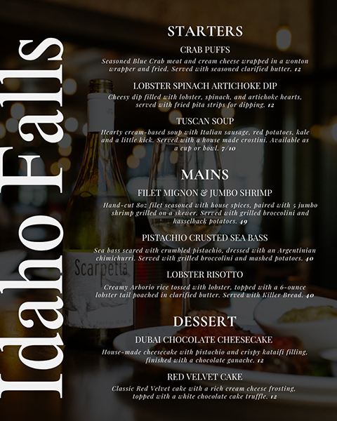 Smokin Fins' Valentine's Day menu. | Facebook 